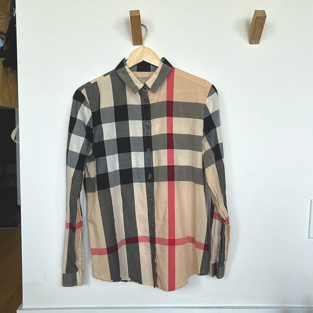 Burberry Brit checkered pattern cotton shirt